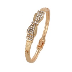 Rose Gold plated with white crystals butterfly shape bracelet 